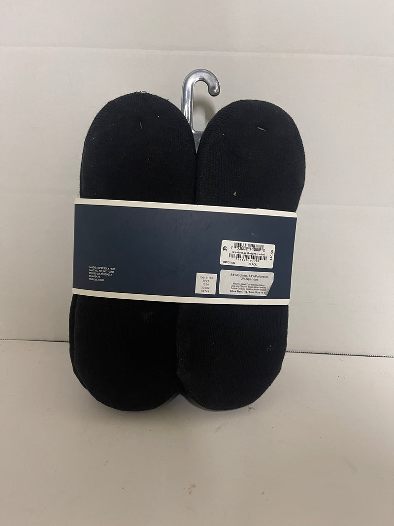 12 Pair Black Solid Casual Socks