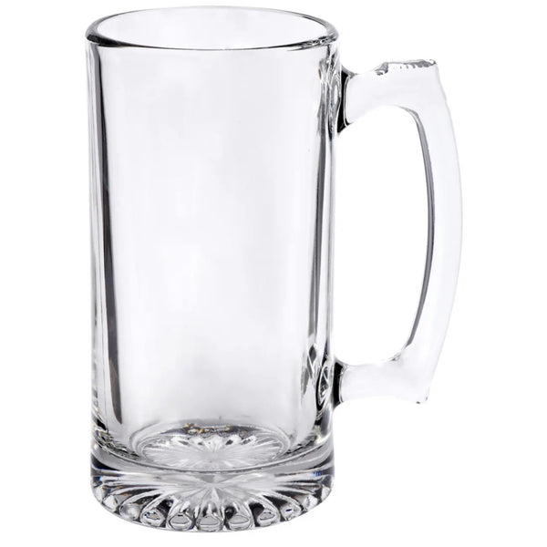 Personalized Engraved Glass Sports Mugs with Handles, 26.5 oz