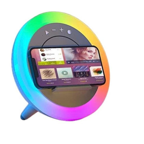 Color Changing Bluetooth Speaker Night Light with Wireless Charging
